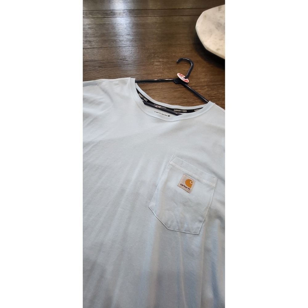 Carhartt Mens 3XL Baby Blue Long Sleeve Leisure Button Up Shirt Clean #57